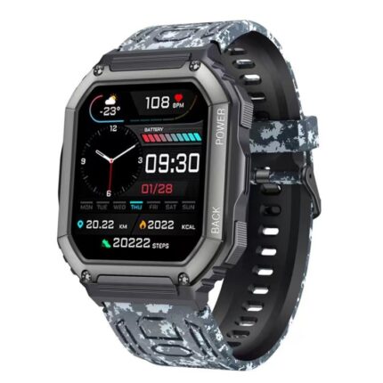 KR06 Waterproof Pedometer Sport Smart Watch - Camouflage Black