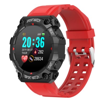 FD68 1.3 inch Color Round Screen Sport Smart Watch, Suppo... - FD68, Red
