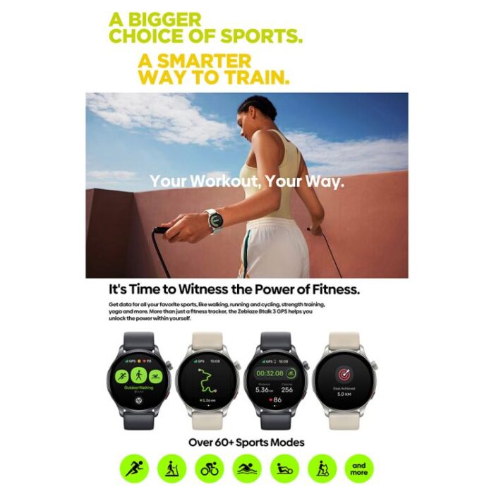 Zeblaze Btalk 3 GPS 1.43 inch AMOLED Screen Smart Watch - Image 6