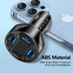 3.1A 4 in 1 Digital Display Car Charger with Voltmeter - Image 4