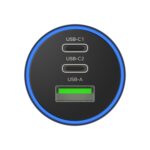 MOMAX UC17E 100W USB-C / Type-C x 2 + USB Three Ports Car Charger - Image 3