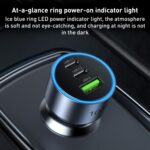 MOMAX UC17E 100W USB-C / Type-C x 2 + USB Three Ports Car Charger - Image 4