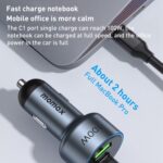 MOMAX UC17E 100W USB-C / Type-C x 2 + USB Three Ports Car Charger - Image 6