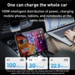 MOMAX UC17E 100W USB-C / Type-C x 2 + USB Three Ports Car Charger - Image 8