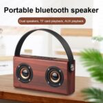 D10 Bluetooth 4.2 Portable Wooden Handheld Bluetooth Speaker - Image 11