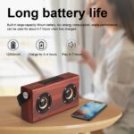 D10 Bluetooth 4.2 Portable Wooden Handheld Bluetooth Speaker - Image 5
