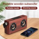D10 Bluetooth 4.2 Portable Wooden Handheld Bluetooth Speaker - Image 9
