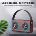D10 Bluetooth 4.2 Portable Wooden Handheld Bluetooth Speaker - Image 10