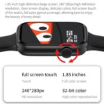 1.85 inch Silicone Band IP67 Waterproof Smart Watch - Image 2