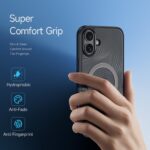 For iPhone 16 Plus DUX DUCIS Aimo Mag Series TPU + PC MagSafe Frosted Feel Phone Case(Black) - Image 2