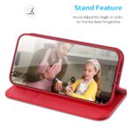 For iPhone 16 Pro DUX DUCIS Hivo Series Cowhide + PU + TPU Flip Phone Case(Red) - Image 6