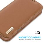 For iPhone 16 DUX DUCIS Hivo Series Cowhide + PU + TPU Flip Phone Case(Brown) - Image 5