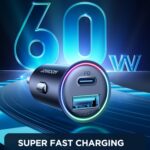 JOYROOM JR-CCN04 60W PD+QC3.0 Mini Metal Car Charger - Image 3