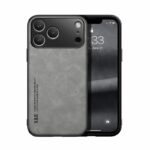 For iPhone 17 Pro Max Skin Feel Magnetic Leather Back Phone Case(Light Grey)