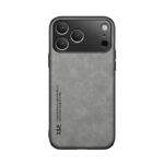 For iPhone 17 Pro Max Skin Feel Magnetic Leather Back Phone Case(Light Grey) - Image 2