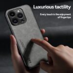 For iPhone 17 Pro Max Skin Feel Magnetic Leather Back Phone Case(Light Grey) - Image 5