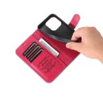 For iPhone 16 Pro AZNS Sheepskin Texture Flip Leather Phone Case(Red) - Image 6