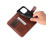 For iPhone 16 Pro AZNS Sheepskin Texture Flip Leather Phone Case(Brown) - Image 6