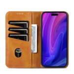 For iPhone 16 Pro AZNS Magnetic Calf Texture Flip Leather Phone Case(Light Brown) - Image 4