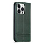 For iPhone 16 Pro AZNS Magnetic Calf Texture Flip Leather Phone Case(Dark Green) - Image 3