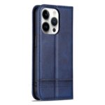 For iPhone 16 Pro AZNS Magnetic Calf Texture Flip Leather Phone Case(Dark Blue) - Image 3