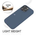 For iPhone 16 Pro GOOSPERY SOFT FEELING Liquid TPU Soft Phone Case(Dark Blue) - Image 3