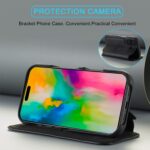 For iPhone 16 Plus LC.IMEEKE Hon Ancient Series Flip Leather Phone Case(Black) - Image 4