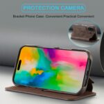 For iPhone 16 Plus LC.IMEEKE Hon Ancient Series Flip Leather Phone Case(Coffee) - Image 4