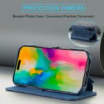 For iPhone 16 Plus LC.IMEEKE Hon Ancient Series Flip Leather Phone Case(Blue) - Image 4