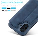 For iPhone 16 Plus LC.IMEEKE Hon Ancient Series Flip Leather Phone Case(Blue) - Image 7