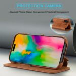 For iPhone 16 Plus LC.IMEEKE Hon Ancient Series Flip Leather Phone Case(Brown) - Image 4