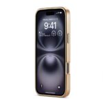 For iPhone 16 Plus Fierre Shann Python Texture Electroplating PU Phone Case(Red) - Image 4