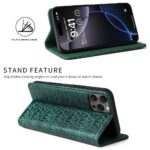 For iPhone 16 Pro Fierre Shann Crocodile Texture Magnetic Genuine Leather Phone Case(Green) - Image 5