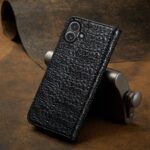 For iPhone 16 Plus Fierre Shann Crocodile Texture Magnetic Genuine Leather Phone Case(Black) - Image 3