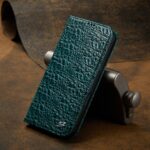 For iPhone 16 Plus Fierre Shann Crocodile Texture Magnetic Genuine Leather Phone Case(Green) - Image 2