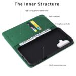 For iPhone 16 Plus Fierre Shann Crocodile Texture Magnetic Genuine Leather Phone Case(Green) - Image 4