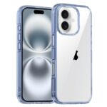 For iPhone 16 iPAKY Aurora Series Shockproof PC + TPU Protective Phone Case(Transparent Blue)
