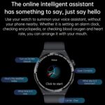 1.60 inch Black Dial Silicone Band IP68 Smart Watch - Image 12