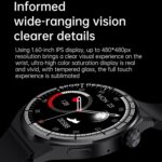 1.60 inch Black Dial Silicone Band IP68 Smart Watch - Image 9