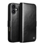 For iPhone 17 QIALINO Classic 103 Buckle Genuine Leather Phone Case(Black)