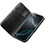 For iPhone 17 Pro QIALINO Classic 103 Buckle Genuine Leather Phone Case(Black) - Image 4