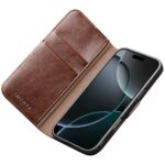 For iPhone 17 Pro QIALINO Classic 103 Buckle Genuine Leather Phone Case(Brown) - Image 4