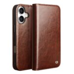 For iPhone 17 QIALINO Classic Genuine Leather Phone Case(Brown)