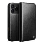 For iPhone 17 Pro QIALINO Classic Genuine Leather Phone Case(Black)