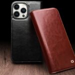 For iPhone 16 Pro QIALINO Classic Genuine Leather Phone Case(Brown) - Image 5