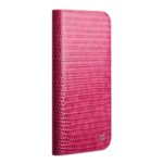 For iPhone 17 Pro QIALINO Little Crocodile Texture Genuine Leather Phone Case(Rose Red) - Image 3