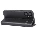 For iPhone 16 GEBEI Top-grain Horizontal Flip Leather Phone Case(Black) - Image 5