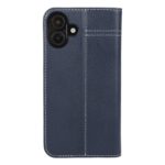 For iPhone 16 GEBEI Top-grain Horizontal Flip Leather Phone Case(Blue) - Image 3