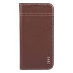 For iPhone 16 GEBEI Top-grain Horizontal Flip Leather Phone Case(Brown) - Image 2