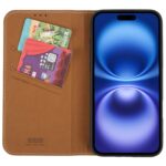 For iPhone 16 GEBEI Top-grain Horizontal Flip Leather Phone Case(Brown) - Image 4